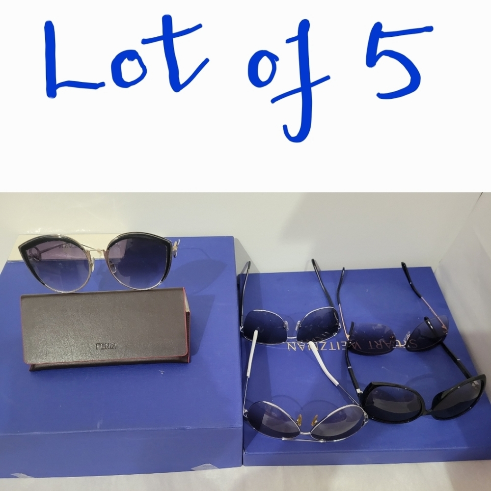 Lot of 5 sunglasses including 1 Fendi FF0290s cat eye